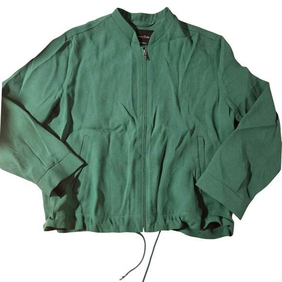 Massimo Dutti Jackets & Blazers - Massimo Dutti Green Bomber Jacket Drawstring Waist XS Casual Coat